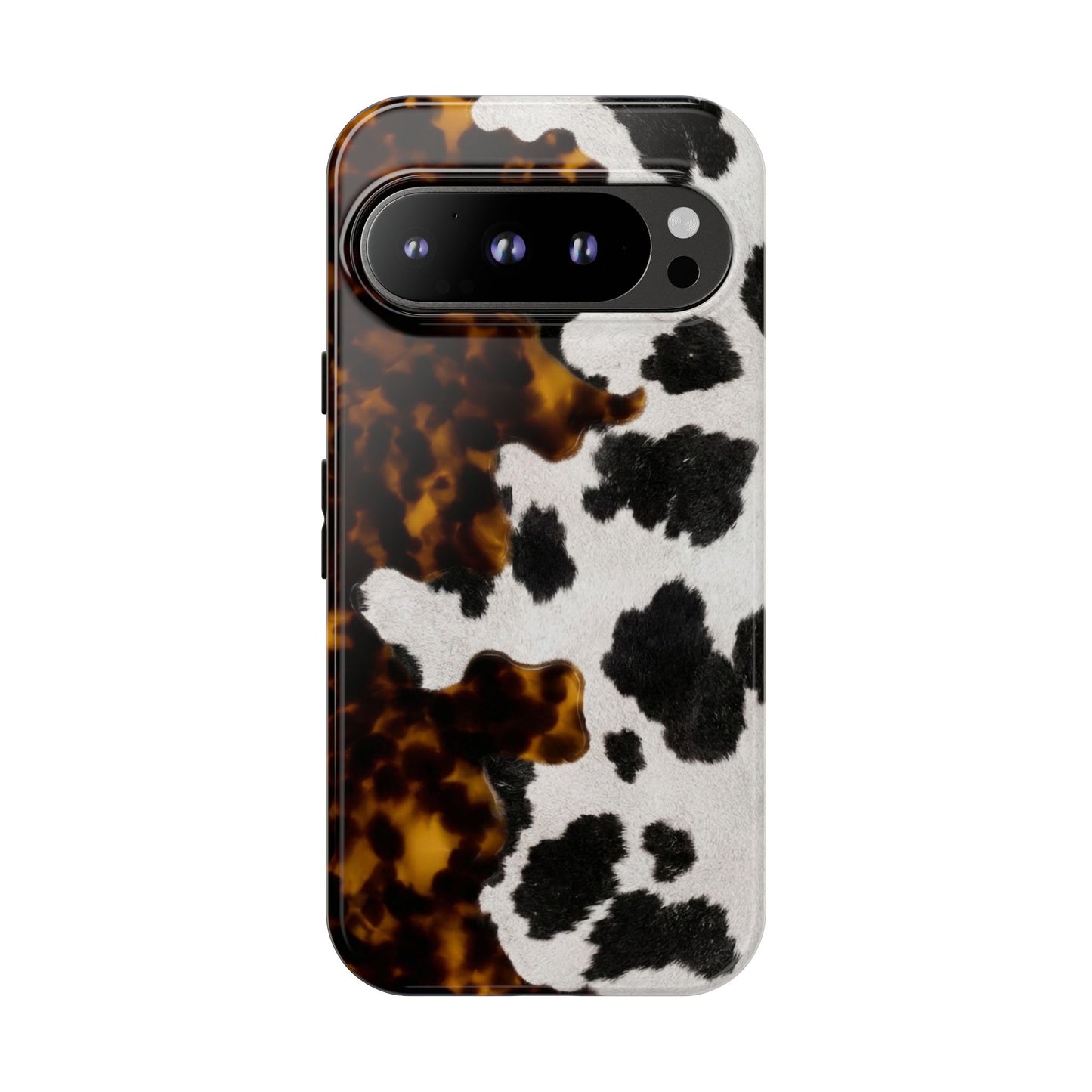 Tortoiseshell + Cowhide Tough Case