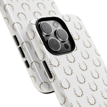 White Antlers Tough Phone Case