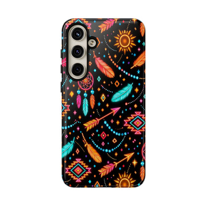 Neon Aztec Feather Tough Case