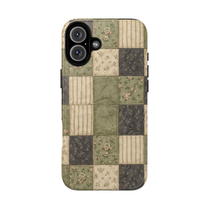 Sage Floral Patchwork Magnetic Case