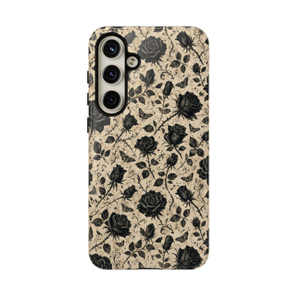 Black Rose Bone Tough Case