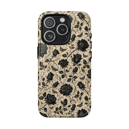 Black Rose Bone Magnetic Case