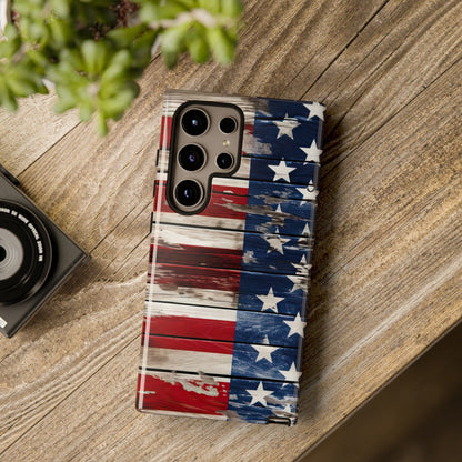 Wood Stars Stripes Patriotic Phone Case