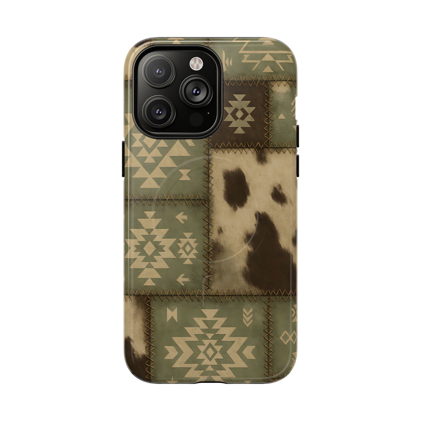 Rustic Sage Patchwork Magnetic Case