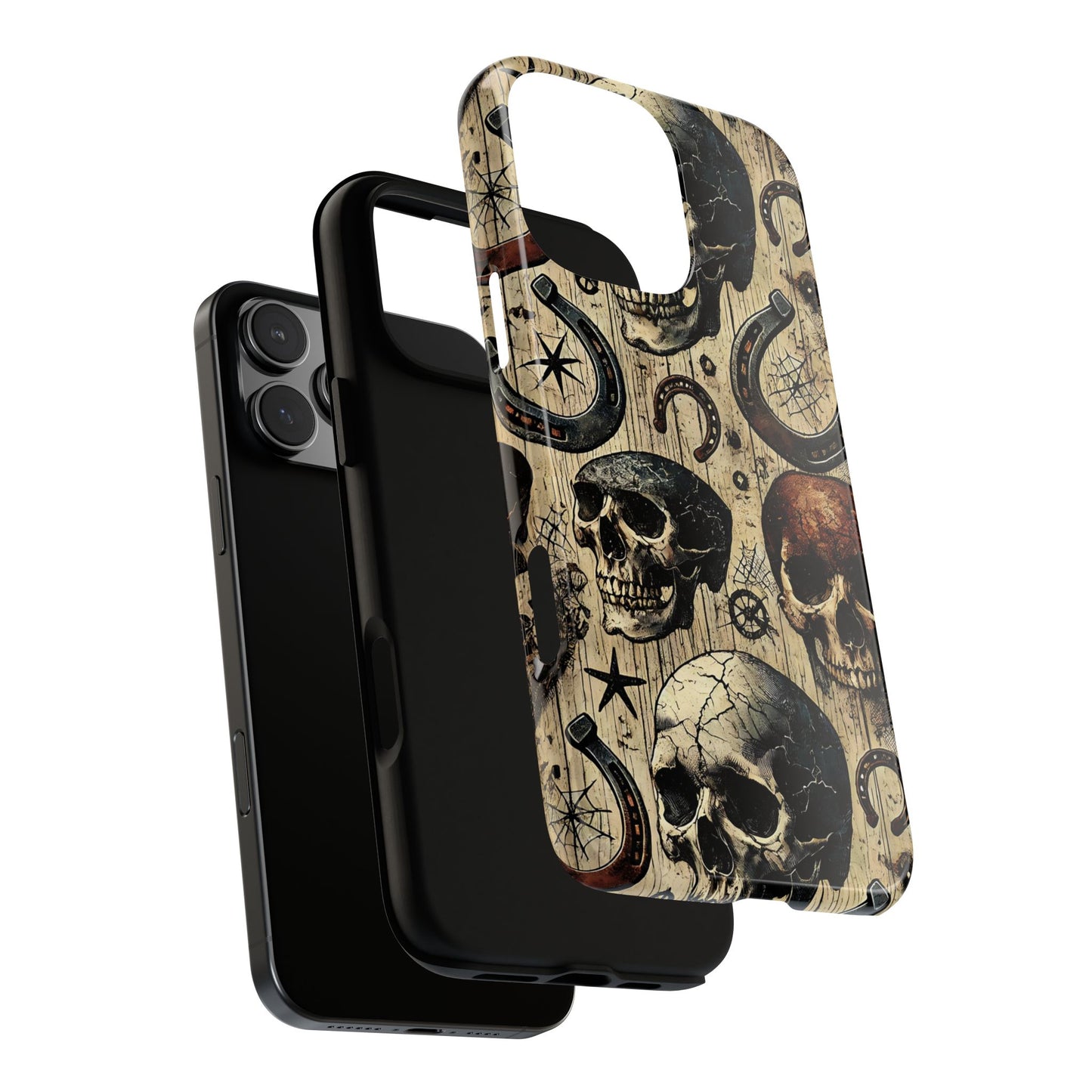 Skulls and Horseshoes Tough Phone Case