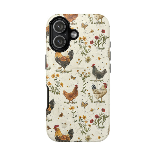 Cottage Core Chickens Tough Phone Case