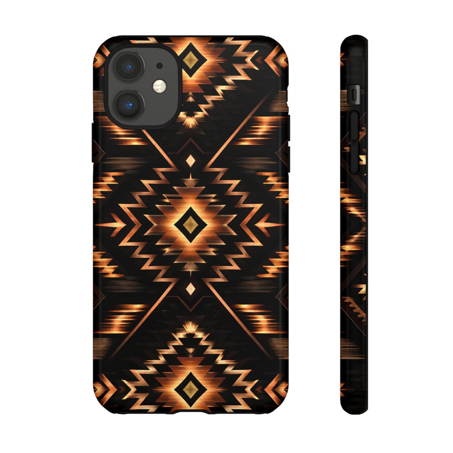 Black Gold Aztec Rug Tough Case