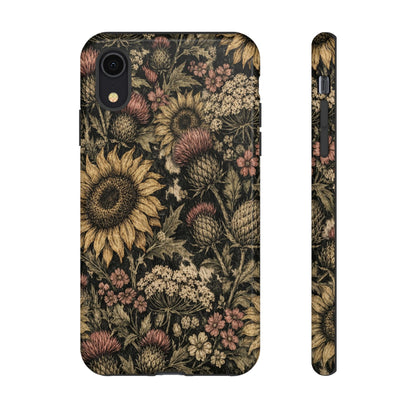 Cowhide Sunflower Thistles Tough Case