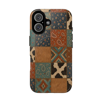 Turquoise Patchwork Magnetic Case