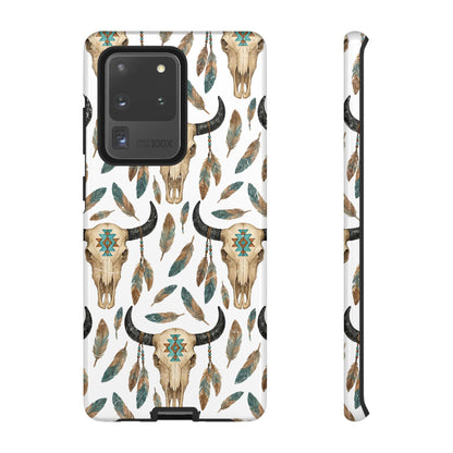 Aztec Feather Skull Tough Case