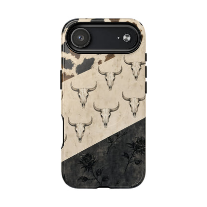 Bull Skull Rose Magnetic Case