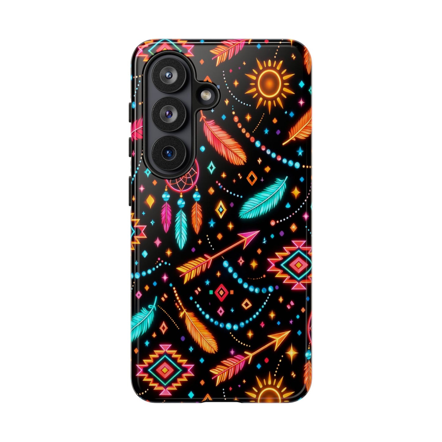 Neon Aztec Feather Tough Case