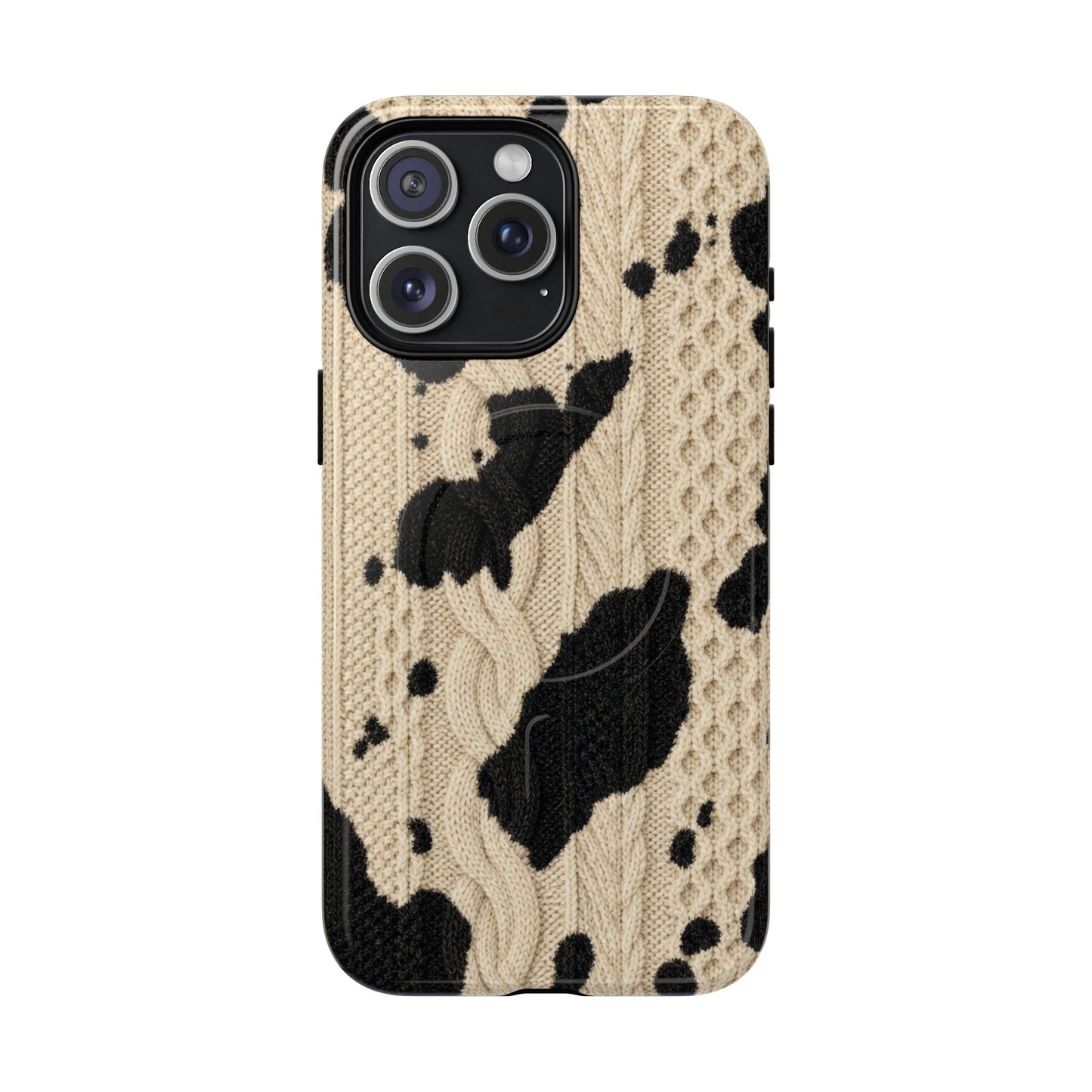 Cable Knit Cowhide Magnetic Case