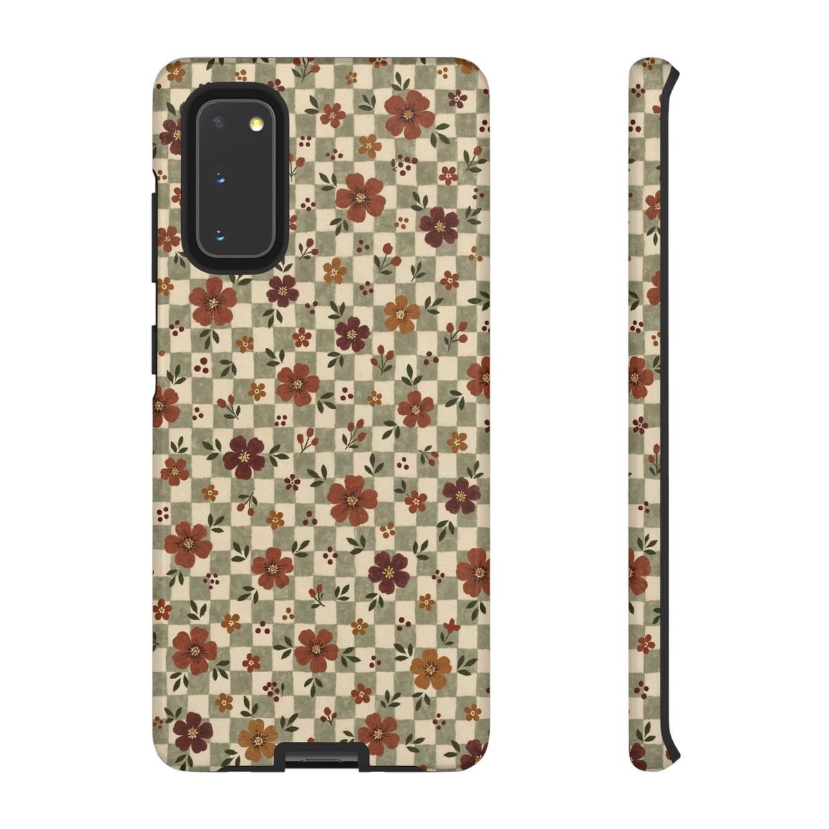 Checkerboard Blooms Tough Case