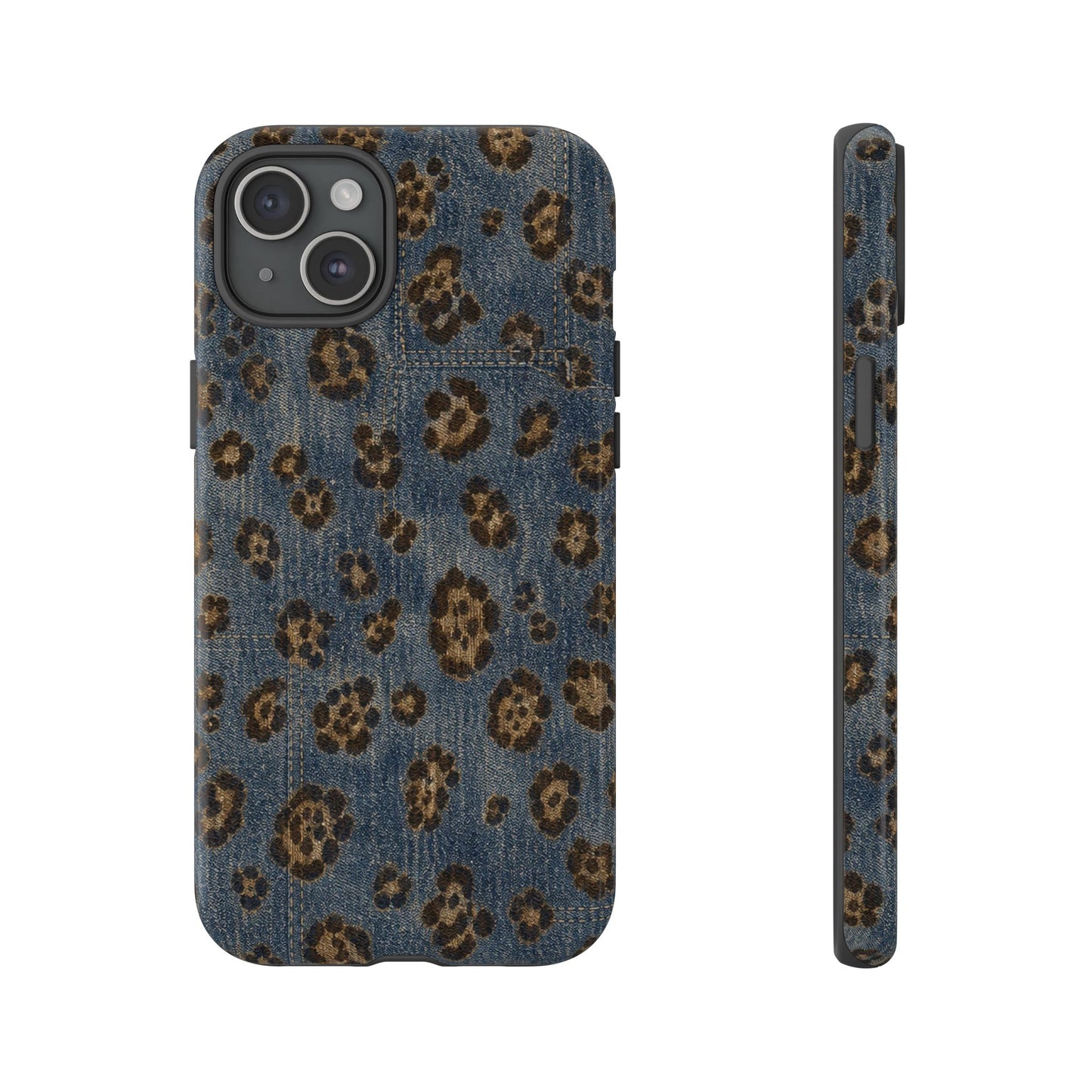 Denim Leopard Tough Case