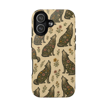 Floral Wolf Magnetic Case