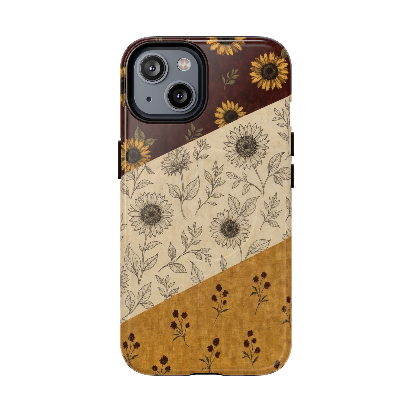 Sunflower Burgundy Swaths Magnetic Case