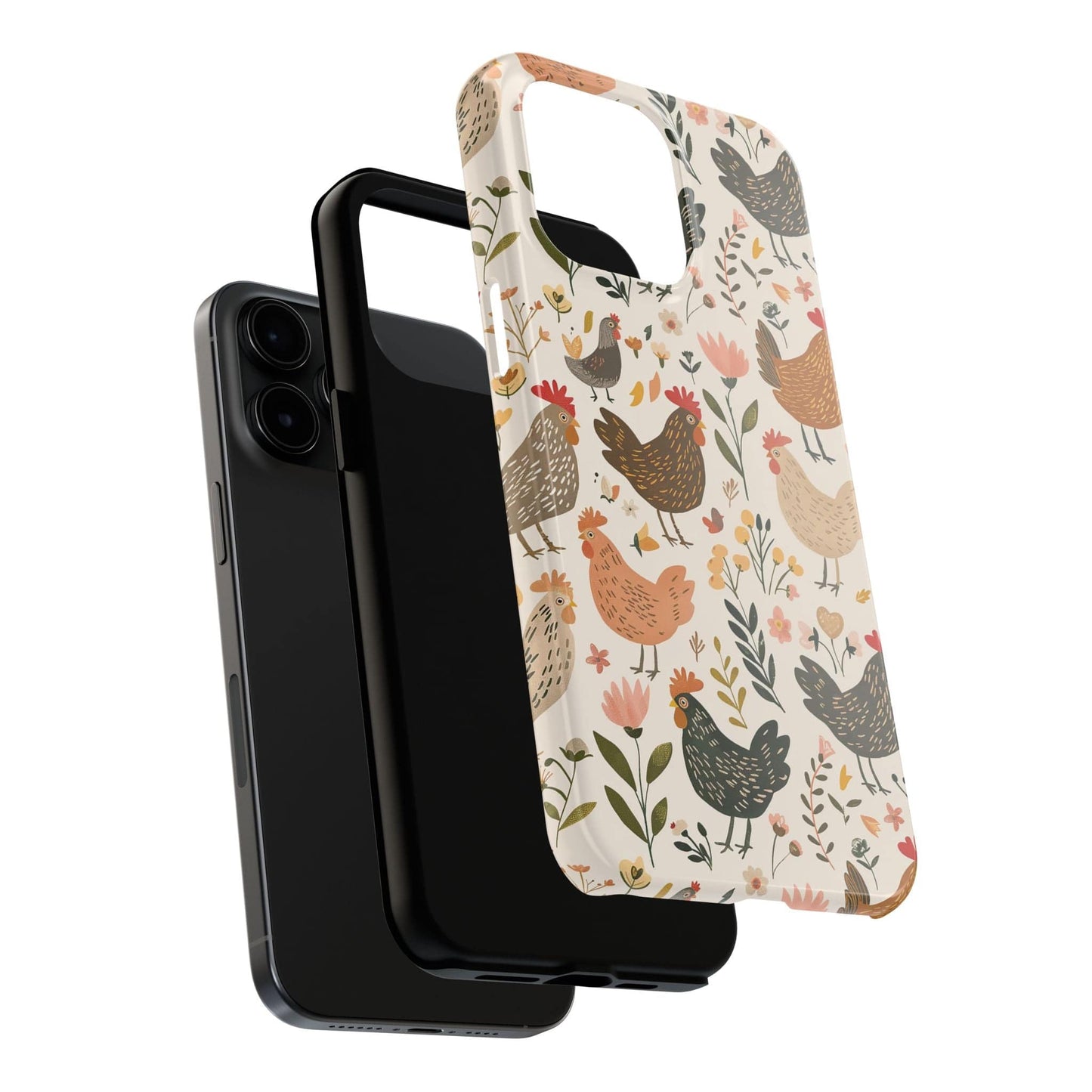 Floral Chickens Phone Case