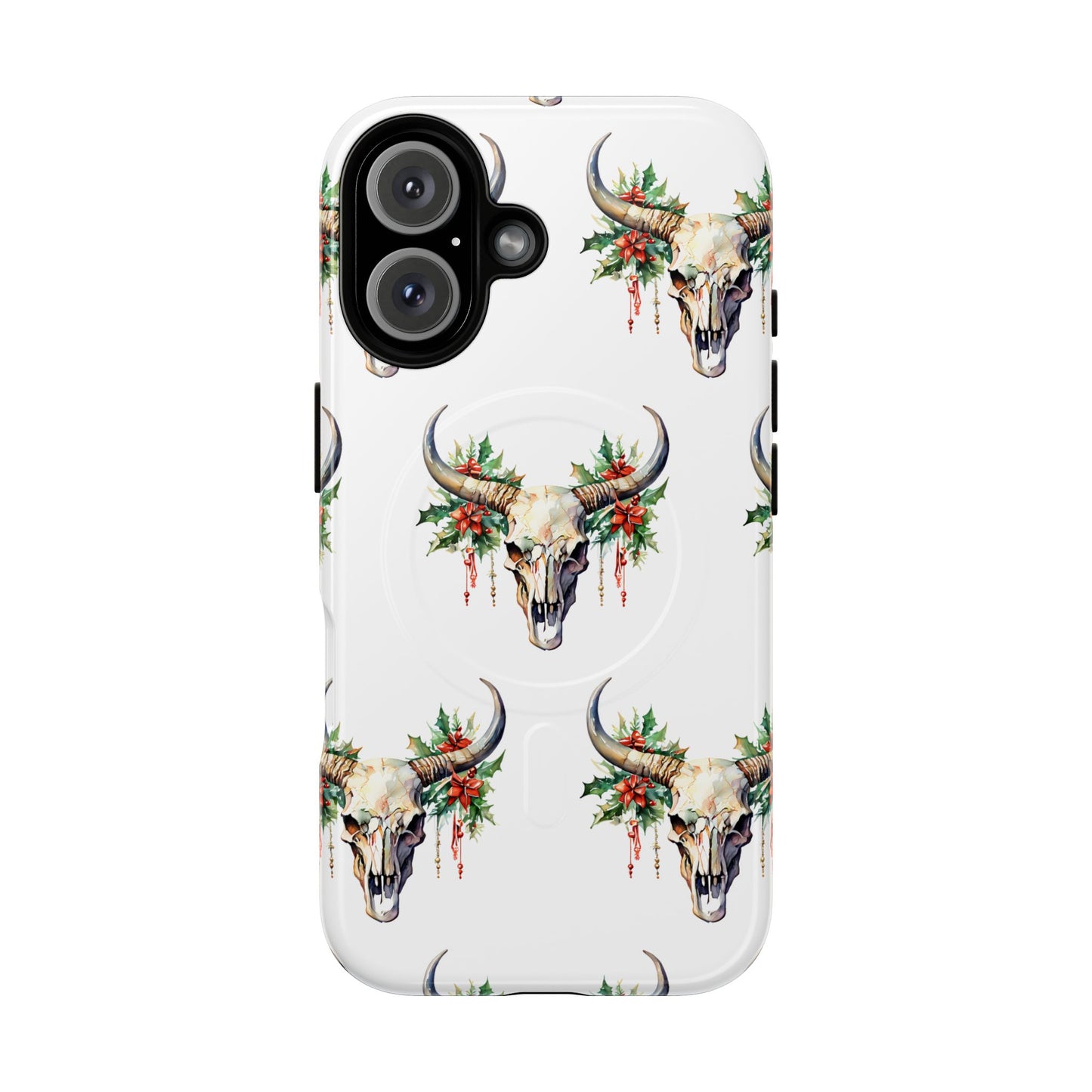 Christmas Bull Skull Magnetic Case