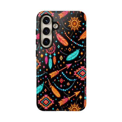Neon Aztec Feather Tough Case