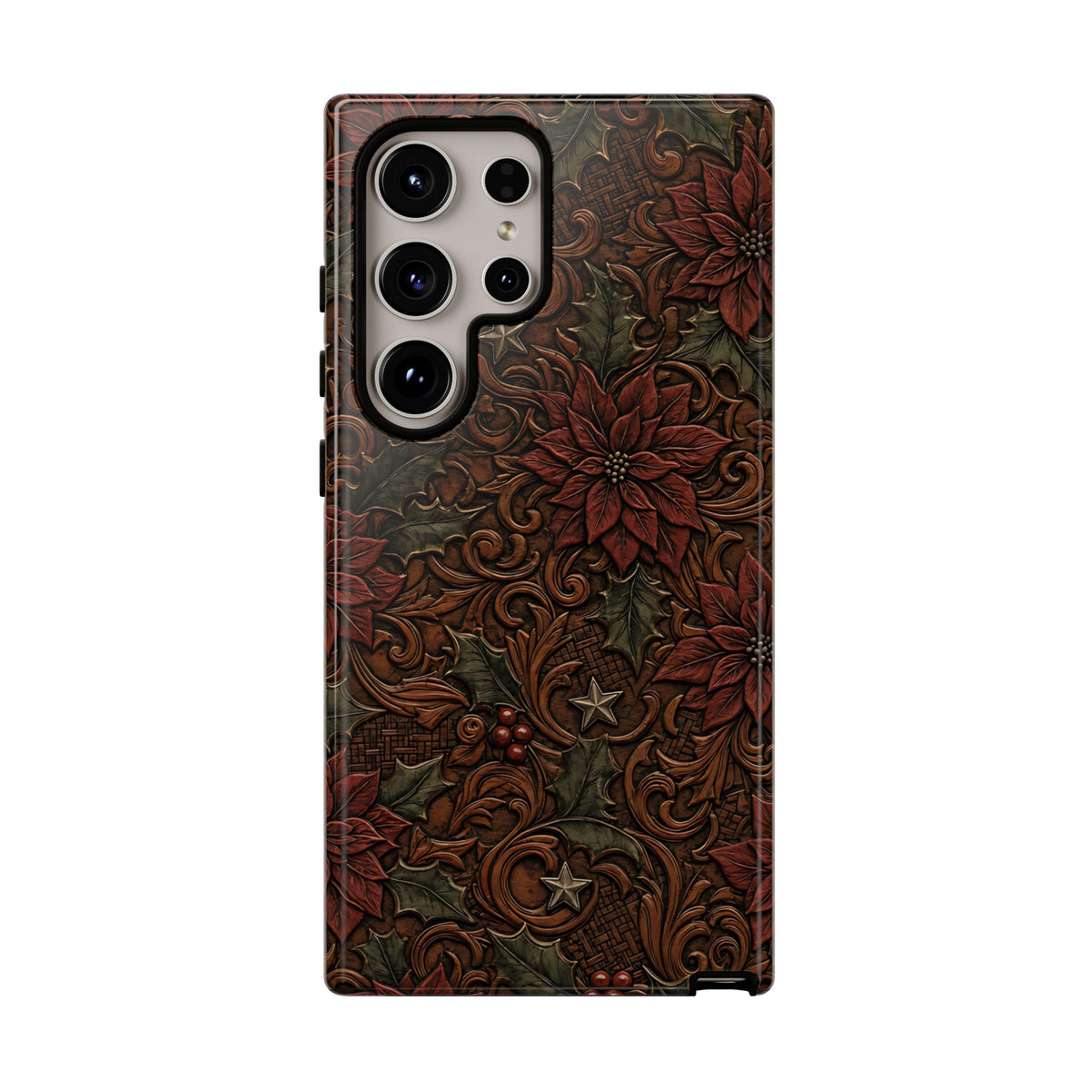 Tooled Poinsettia Tough Case