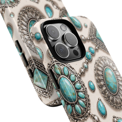 Turquoise Silver Concho Tough Case