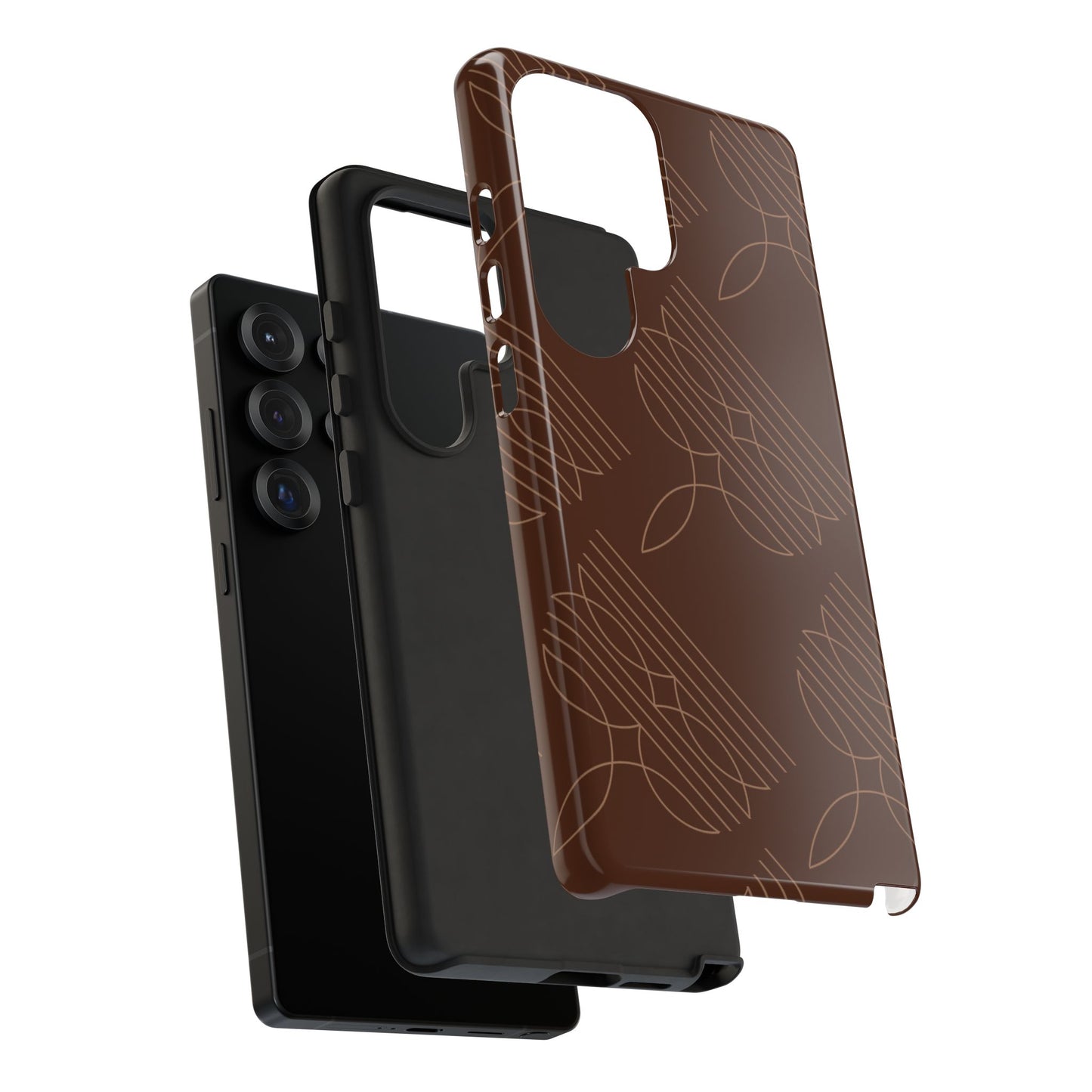 Boot Stitch Pattern Tough Phone Case-Brown