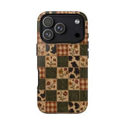 Autumn Plaid Patchwork Tough Case