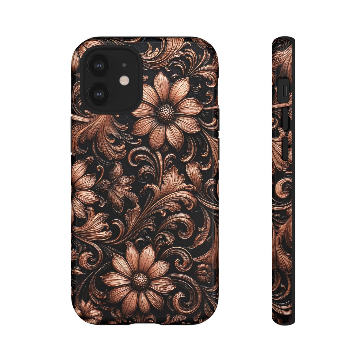 Rose Gold Floral Tough Case