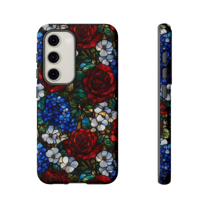 Patriotic Floral Glass Tough Case
