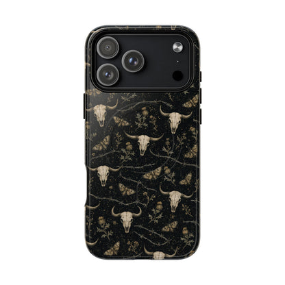 Bull Skull Barbwire Magnetic Case