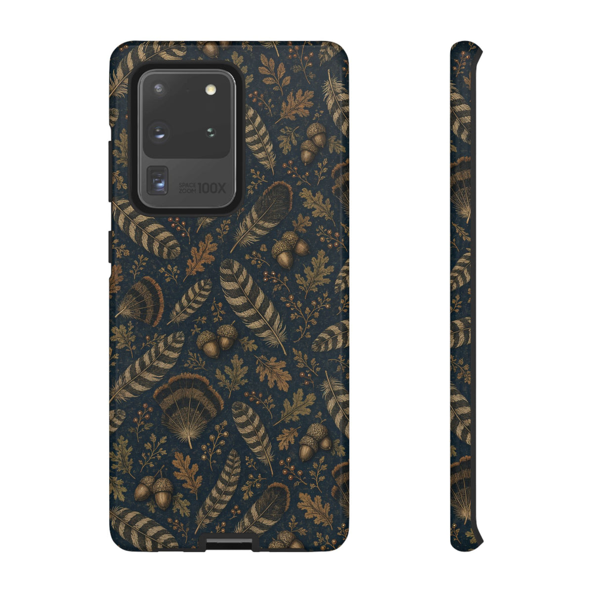 Navy Feathers Tough Case