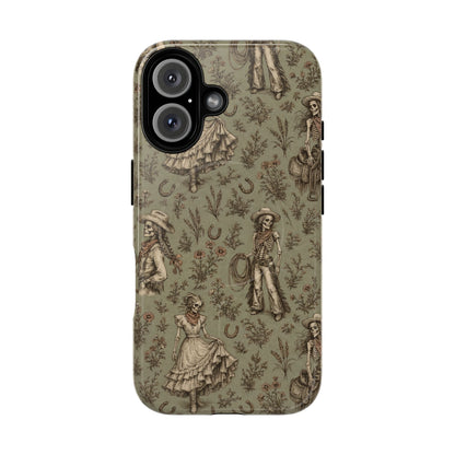 Skeleton Cowgirl Toile Magnetic Case