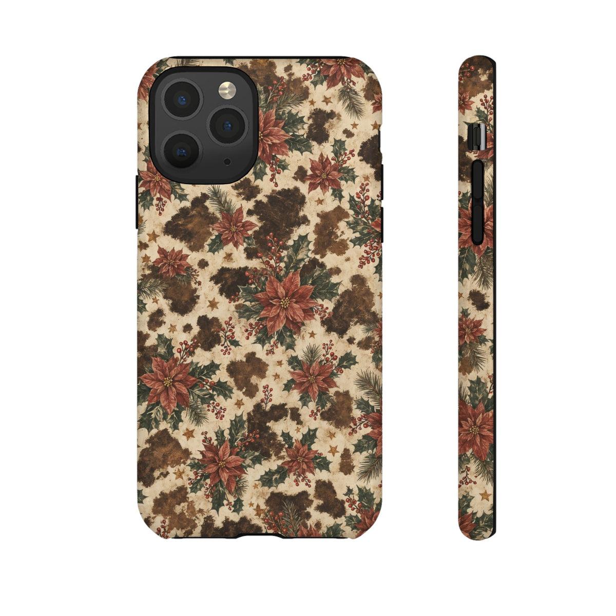 Cowhide Poinsettia Tough Case