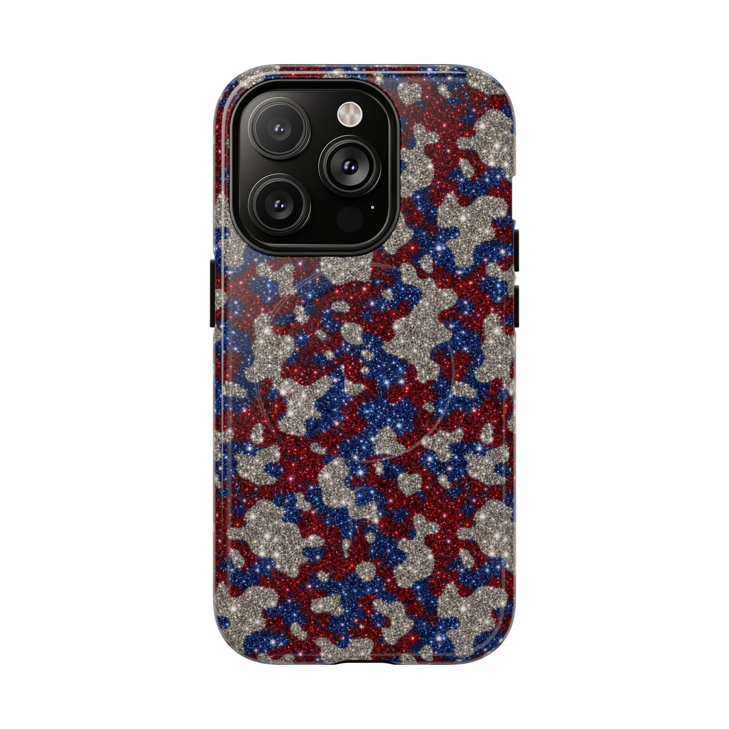 USA Cowhide Glitter Magnetic Case