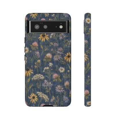 Denim Florals Tough Case