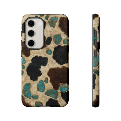 Turquoise Cowhide Tough Case