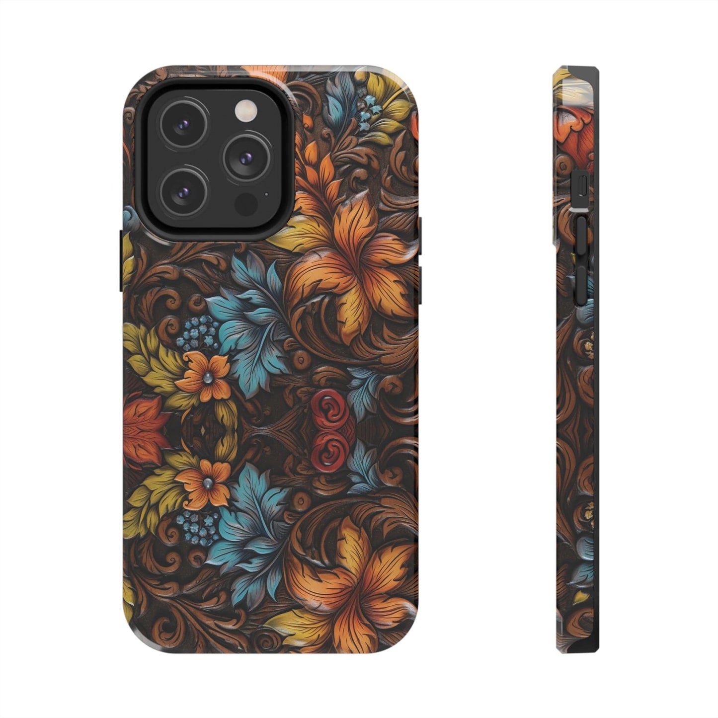 Floral Wood-Print Phone Case