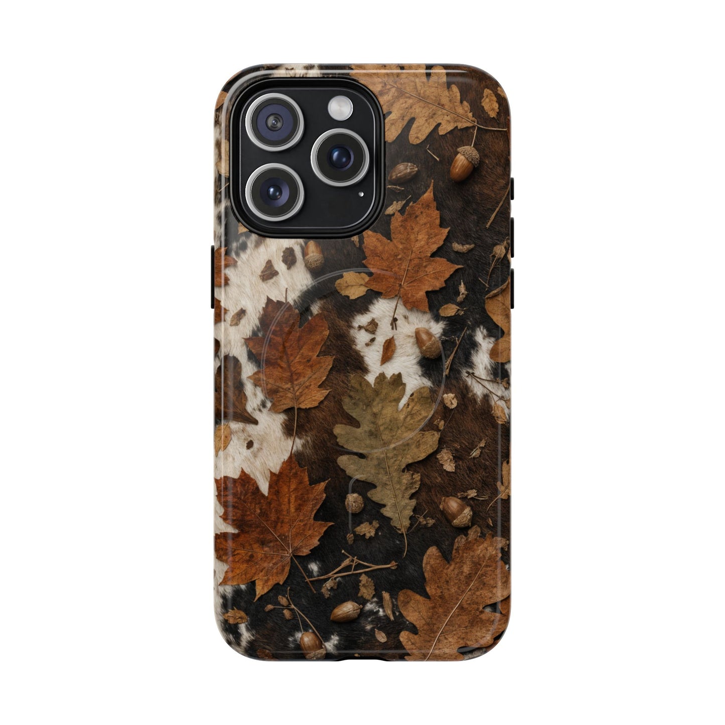 Cowhide Oak Magnetic Case