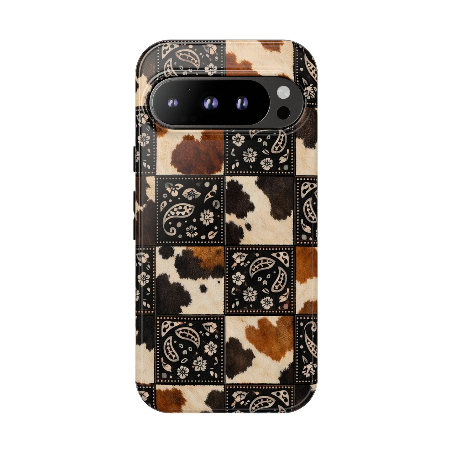 Cowhide Bandana Checkered Tough Case