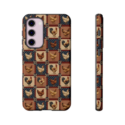 Patriotic Chicken Patchwork Tough Case