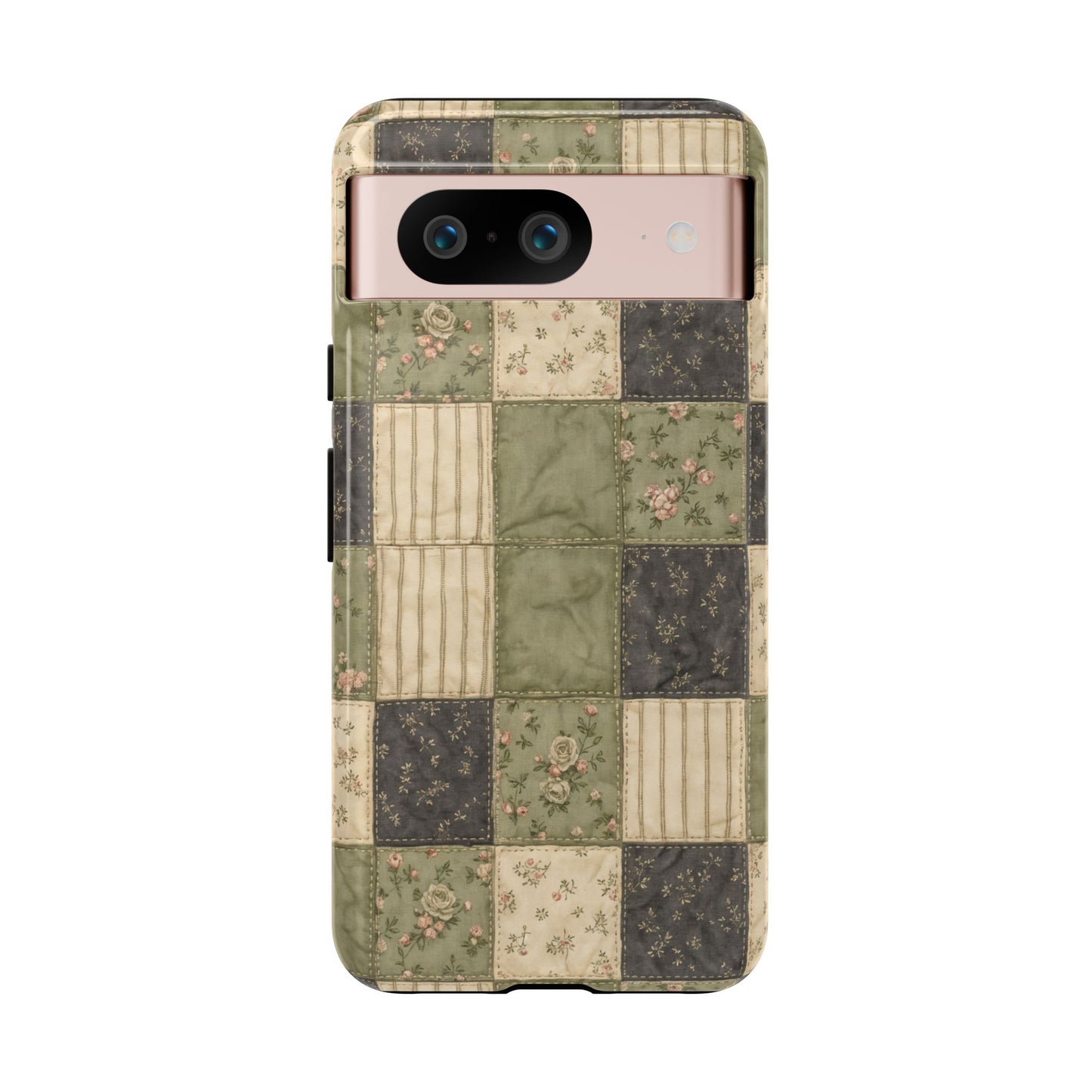 Sage Floral Patchwork Tough Case