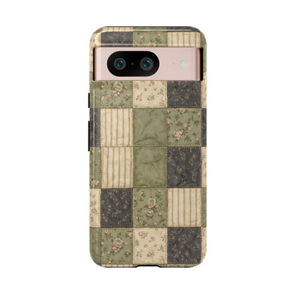 Sage Floral Patchwork Tough Case