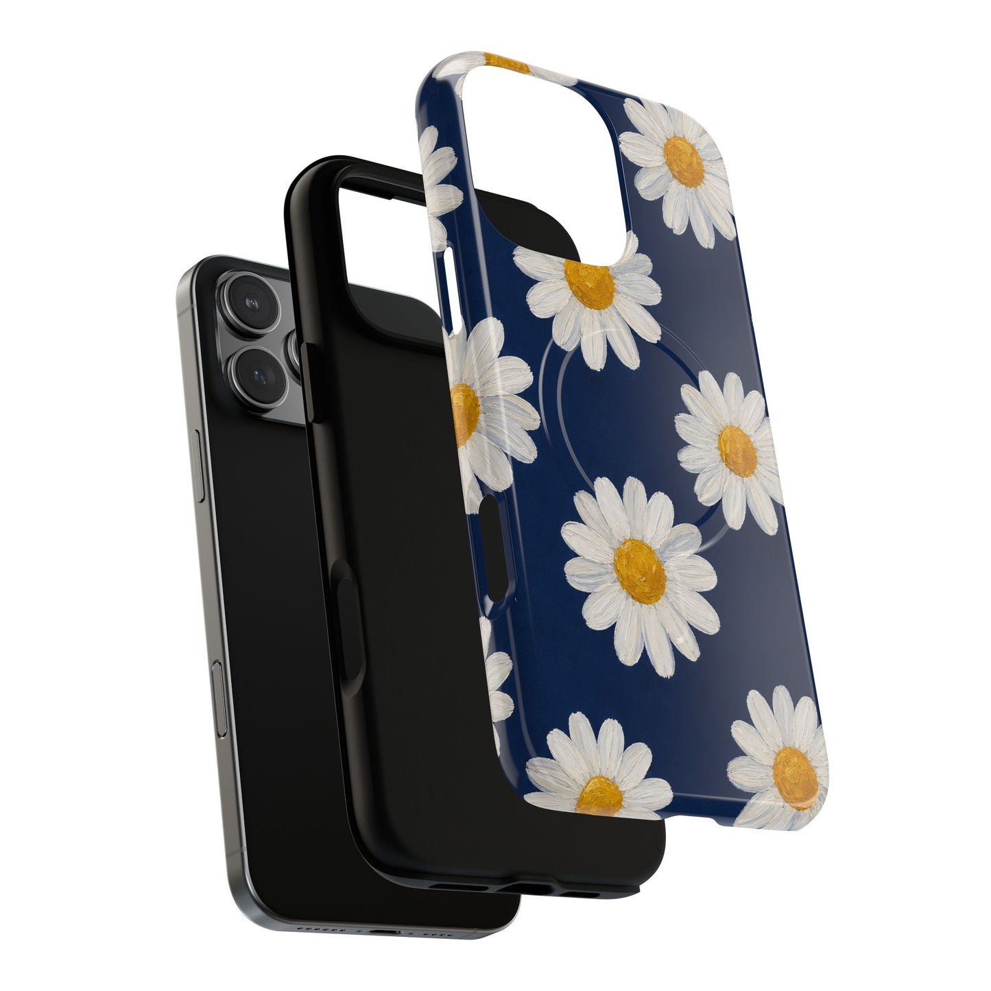 Navy Daisy Magnetic Case
