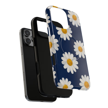 Navy Daisy Magnetic Case