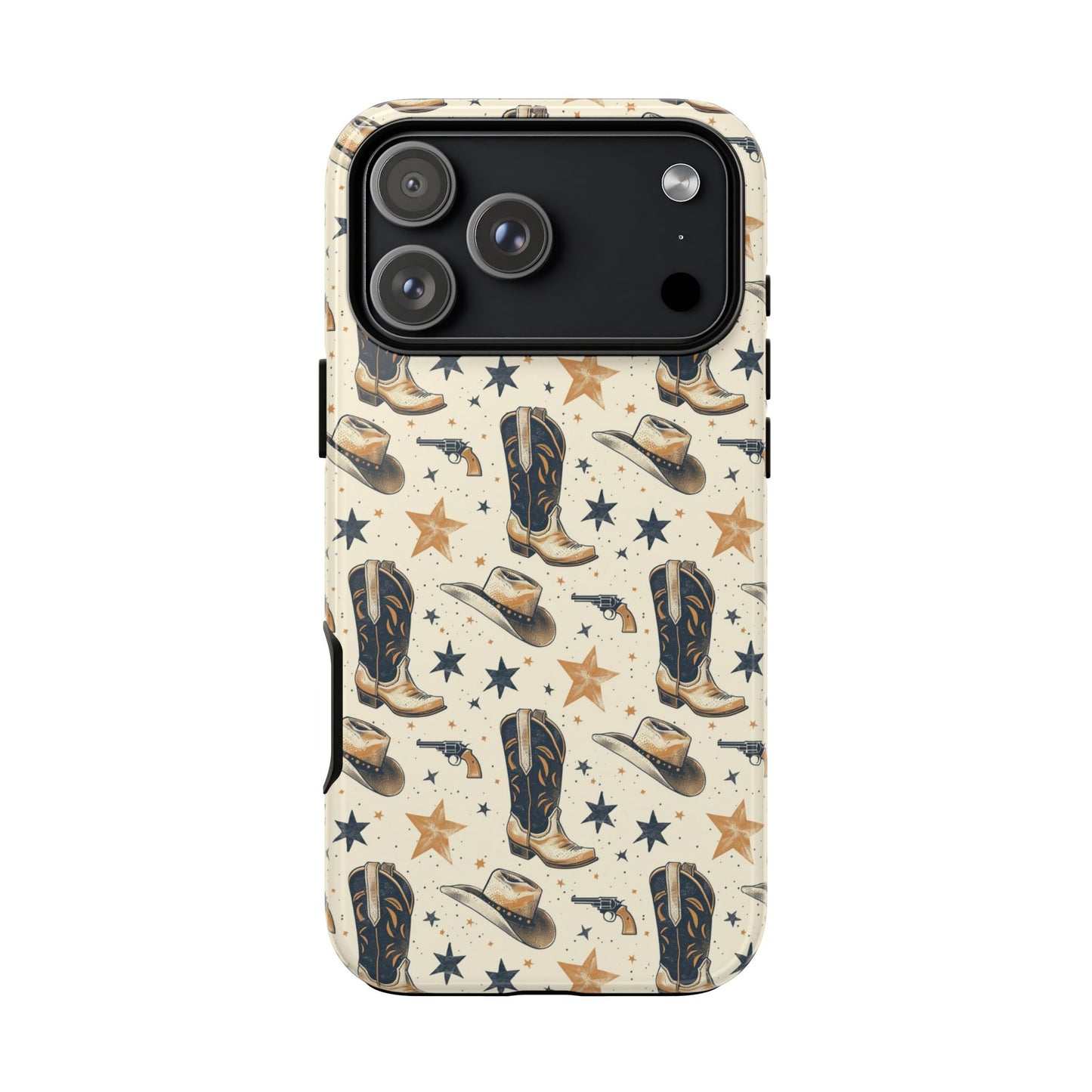 Black Gold Boots Tough Phone Case