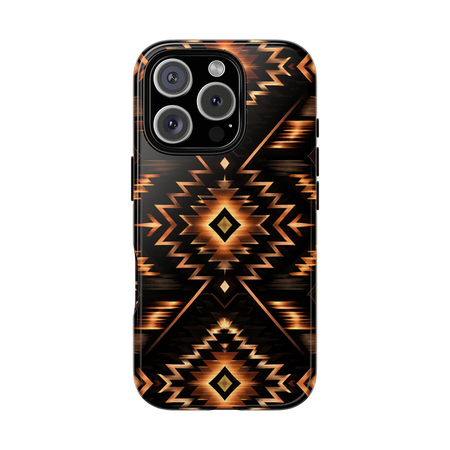 Black Gold Aztec Rug Tough Case