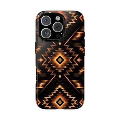 Black Gold Aztec Rug Tough Case