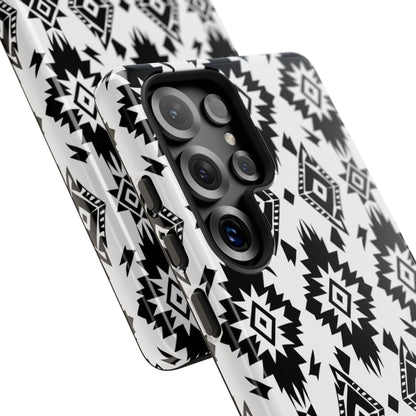 Black White Aztec Tough Phone Case