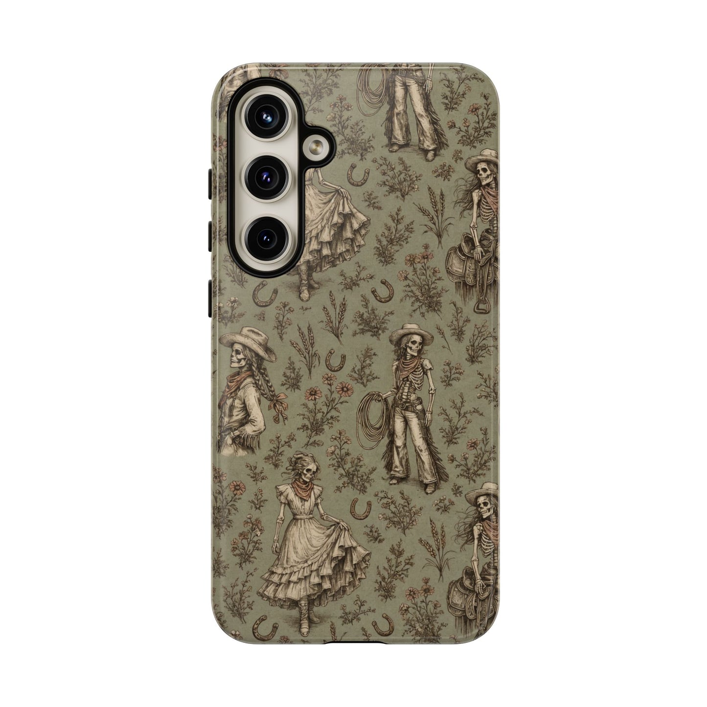 Skeleton Cowgirl Toile Tough Case